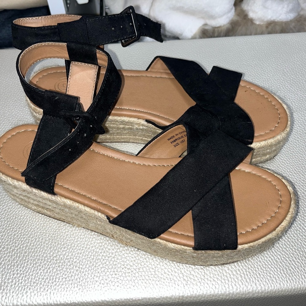 Black Platform Espadrilles